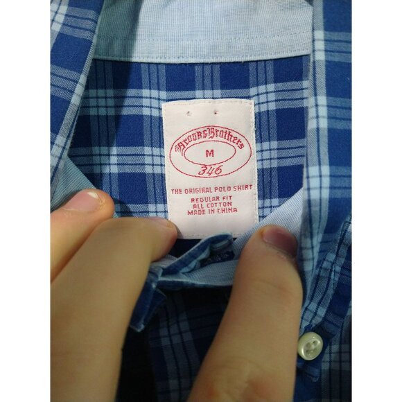 Brooks Brothers 346 Shirt Mens Medium Button Down Long Sleeve Cotton Lot of 2 - Picture 5 of 7